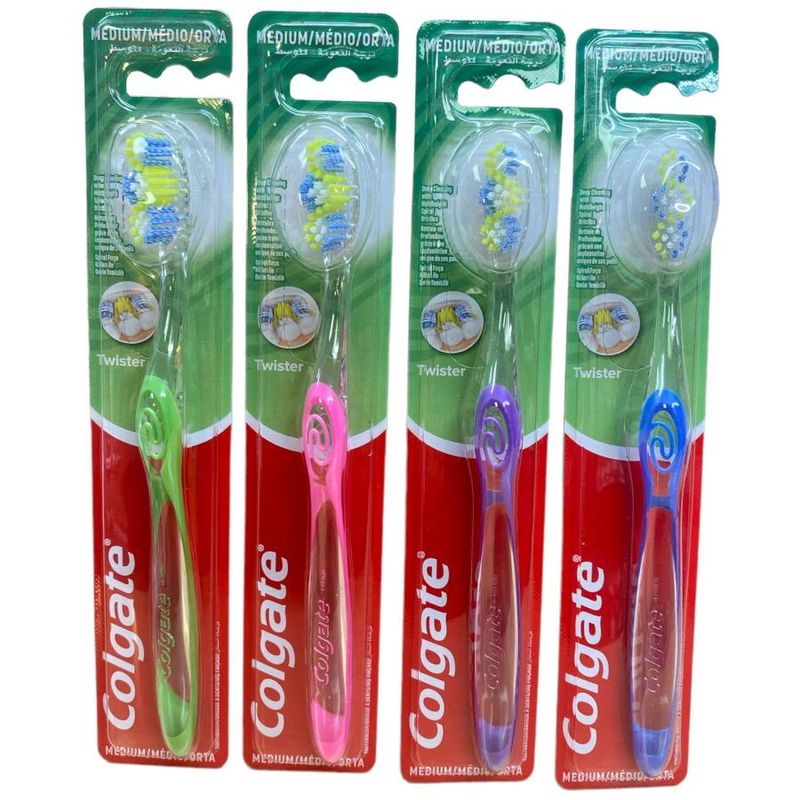 Colgate Twister Medium Toothbrush 1pc | More Colors