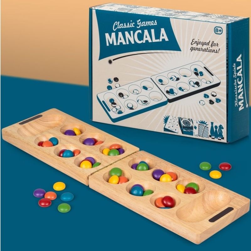 Wooden Mancala board game