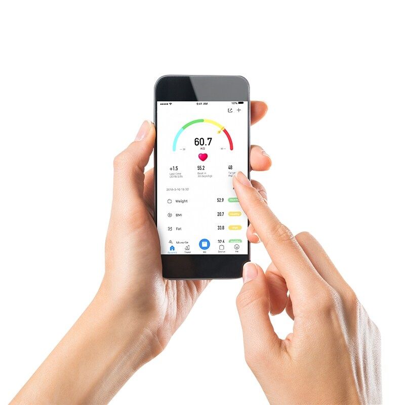 Alpina - Smart vekt med kroppsanalyse Bluetooth med App