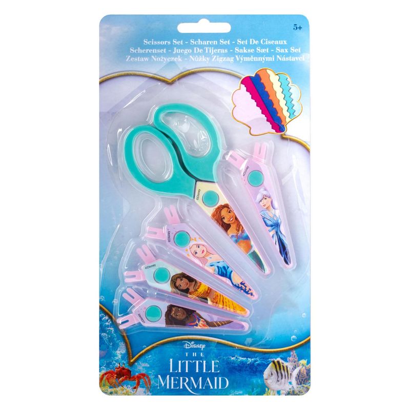 Disney The Little Mermaid Pattern Scissors Set for Kids | 5 Patterns