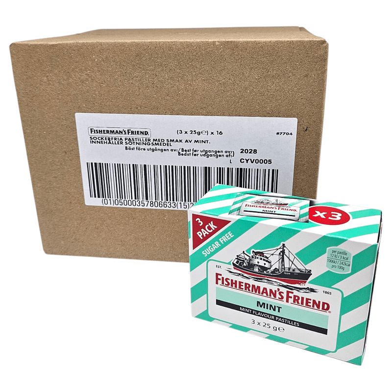 Fisherman's Friend Mint 16x3pk | Large pack (48 bags)