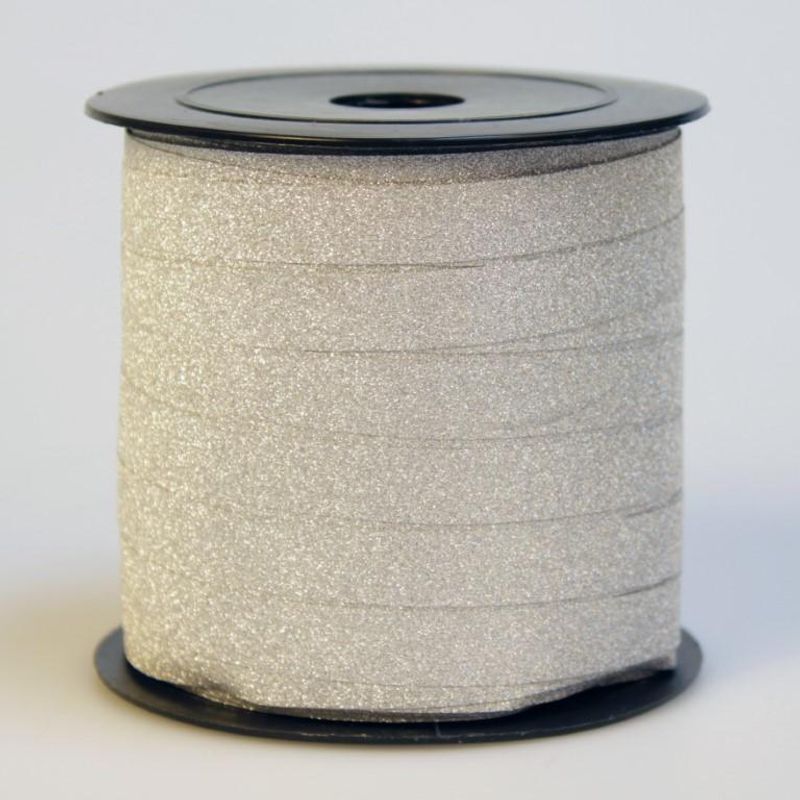 Gift ribbon Glitter Silver 50m x 10mm