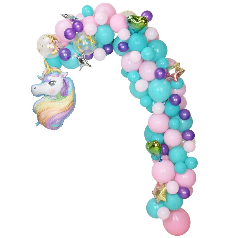 Balloon arch Unicorn 122 pieces 5m