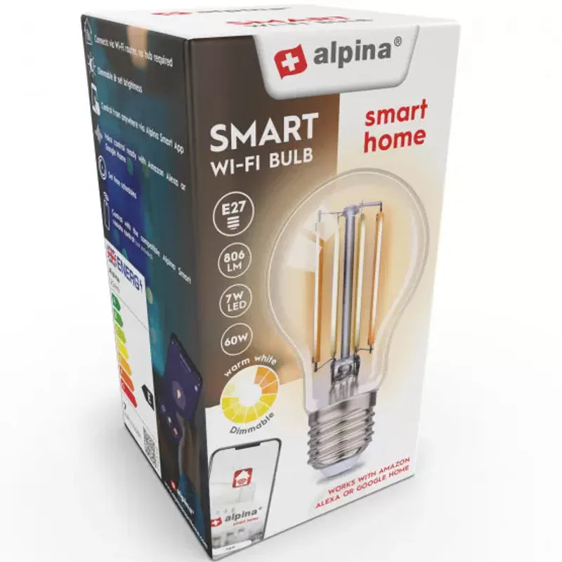 Alpina WiFi Smart E27 LED 7W Warm White | Easy Light Control