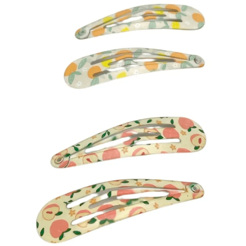 Bellizza Hair Clip Fruit Motif 4pk 5cm | Metal Clips