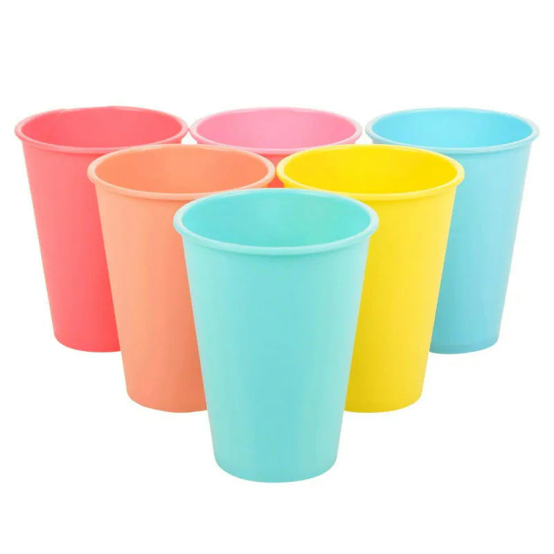 Plastic Cups 6pk Different Colors 400ml