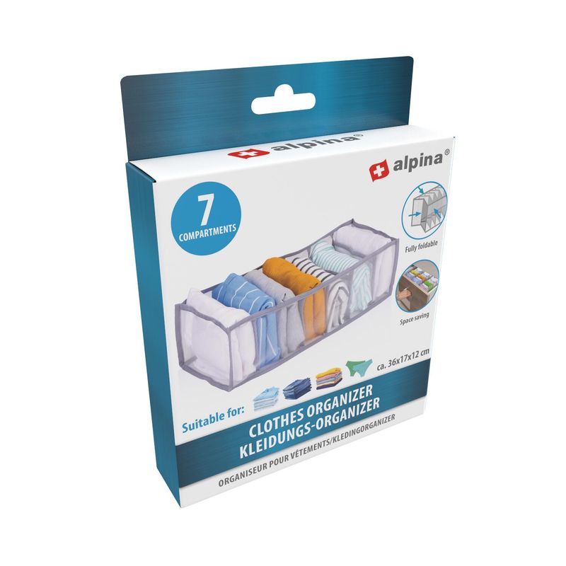Alpina Soft Storage Box for Wardrobe | 7 Compartments