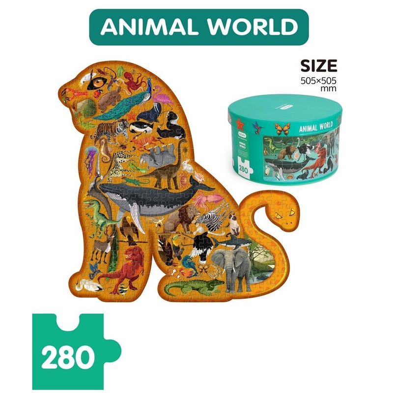 Puzzle Animal World 280 Pieces In Gift Box