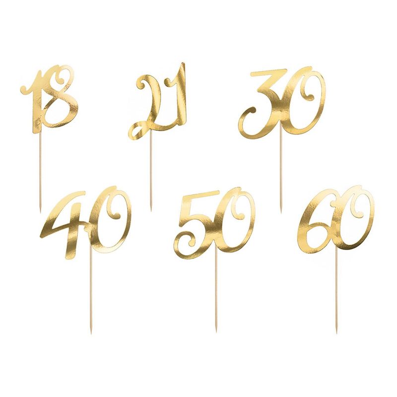 Cake Decoration Numbers Gold