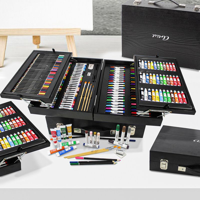 Artist Art Set 174 pieces in wooden case