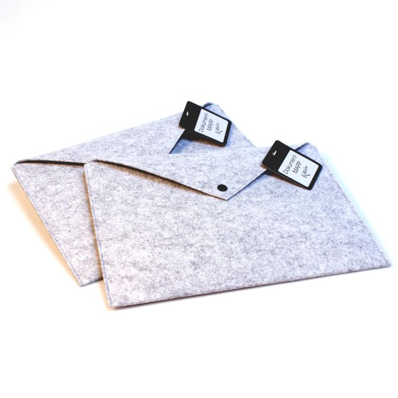 Document folder in Felt A4 | Practical message folder with button closure