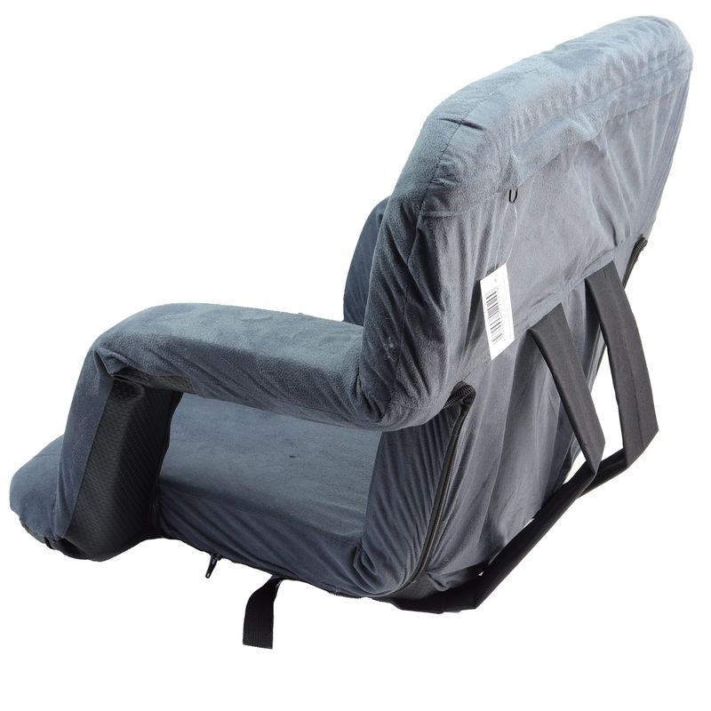 BÅL folding chair with armrests & suede fabric