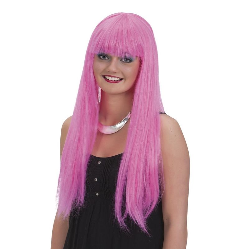 Pink Wig with bangs