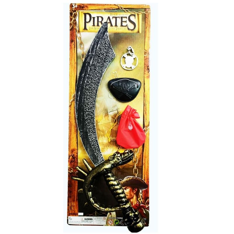 Pirate Set Sword, Gold Coins & Eyepatch