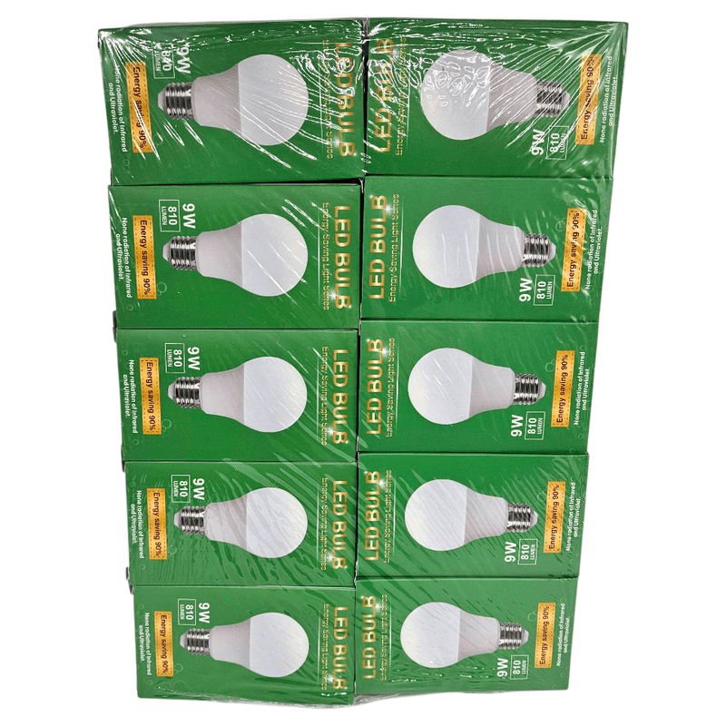 LED Light Bulbs 9W 810lm E27 | 10pk Bulk Pack | Energy Efficient Energy Saving Bulbs