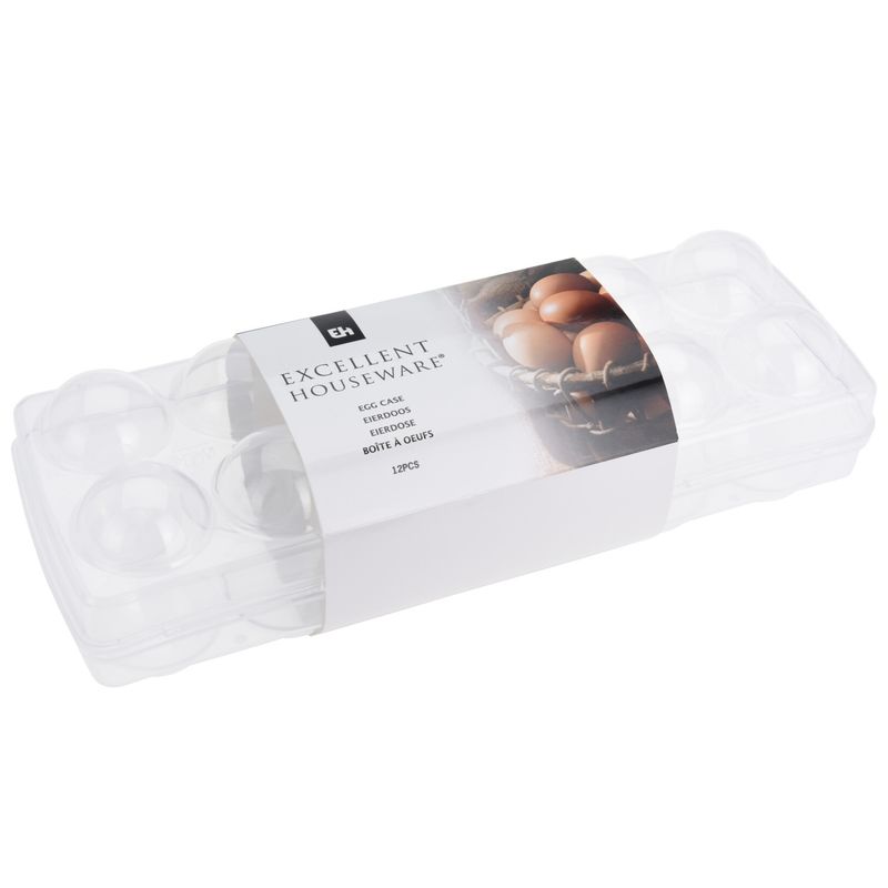 Egg storage in clear plastic