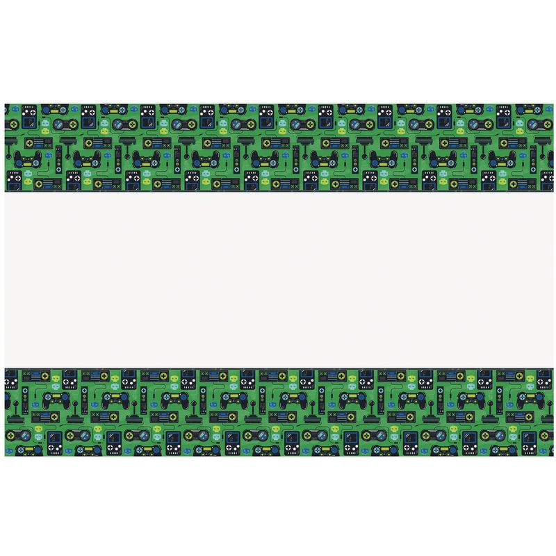 Gaming Birthday Plastic Tablecloth 137x214cm