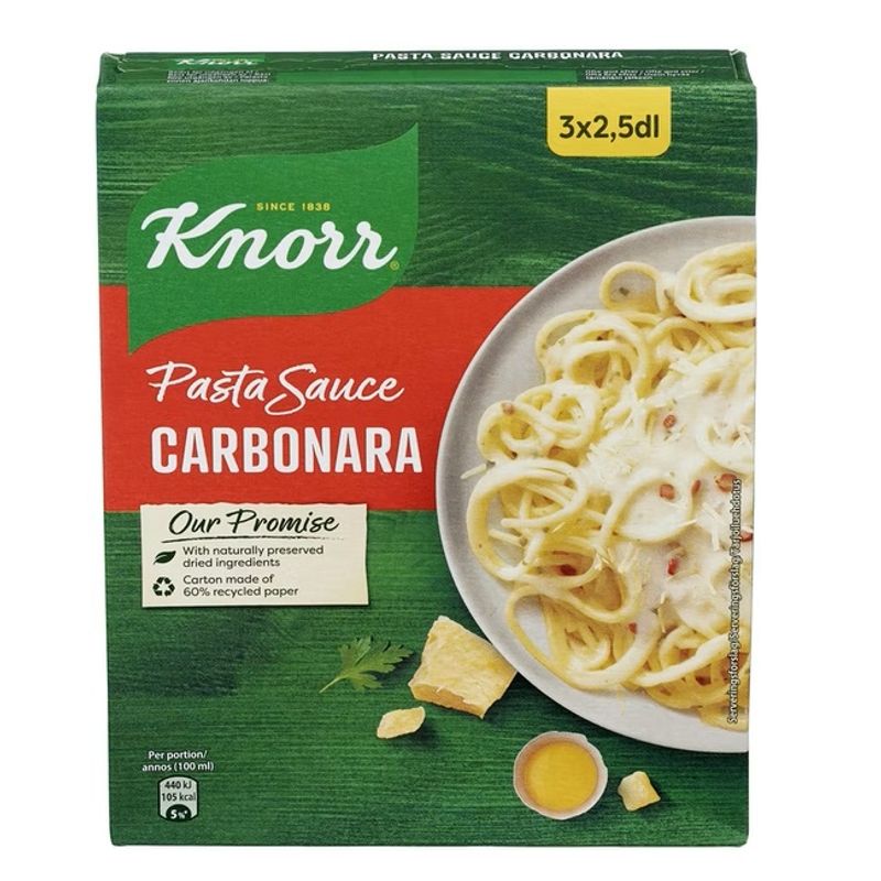 Knorr Carbonara Pastasaus 3pk 27gr