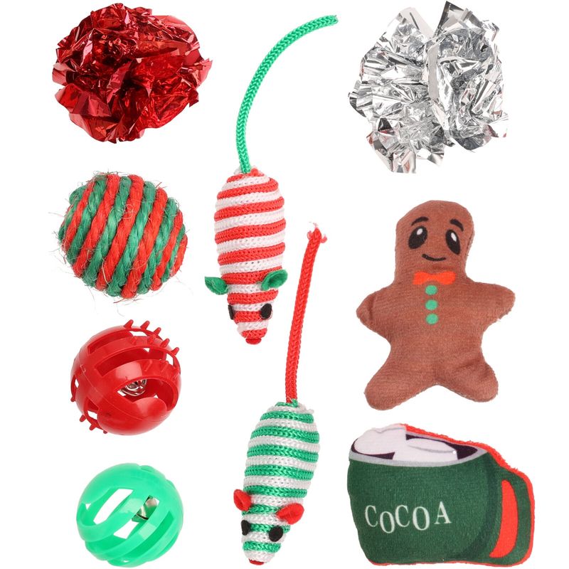 Adventskalender katt | 9 leker i gaveboks | Julegave til katt