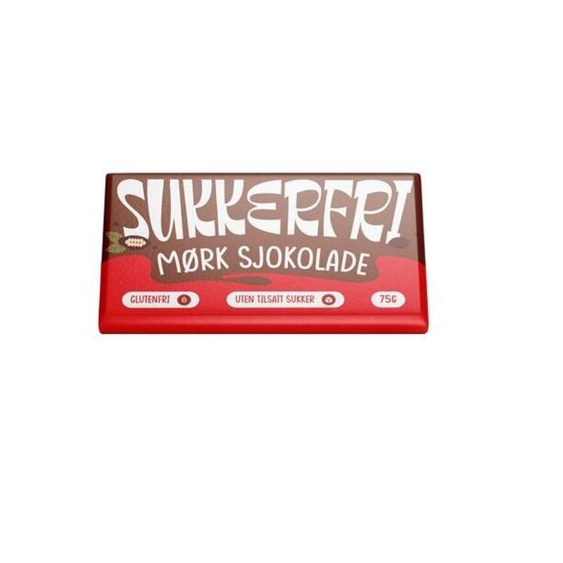 Sukkerfri Mørk Sjokolade 75g