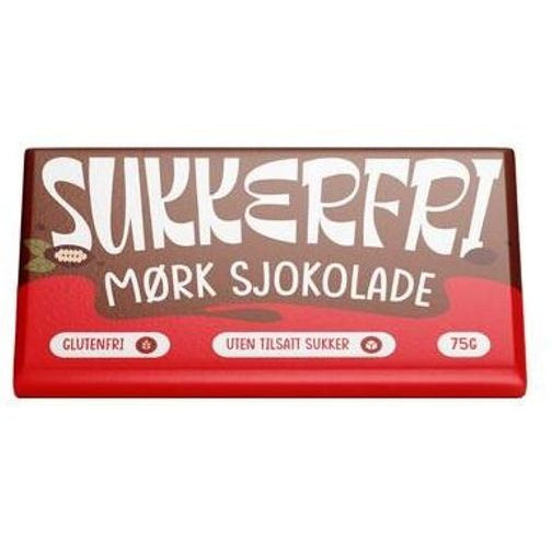 Sukkerfri Mørk Sjokolade 75g