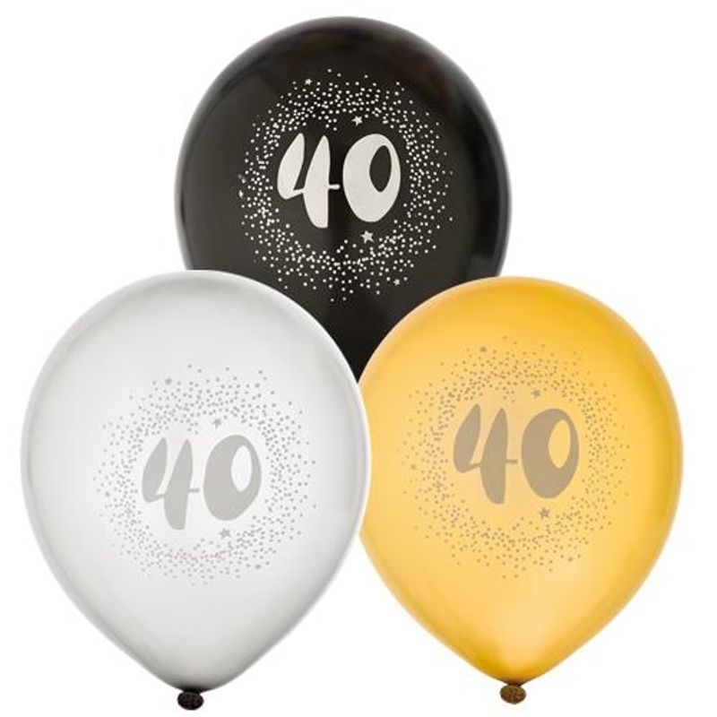 Balloon set 40 years 6pk