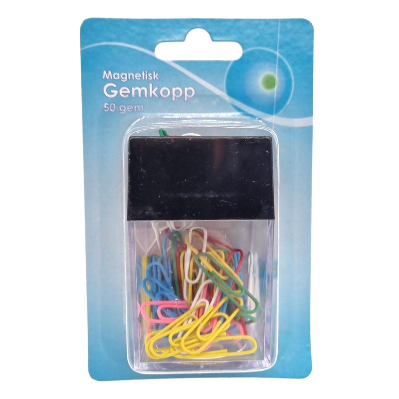 Magnetic paper clip holder with 50 paper clips