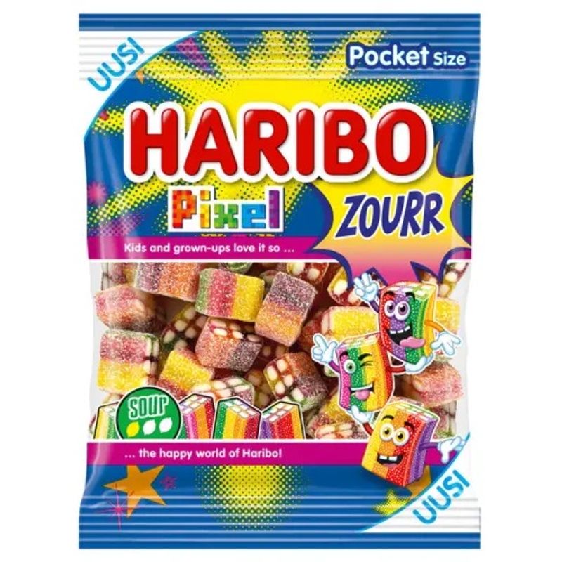 Haribo Pixel Zourr 80g | Sour filled candies