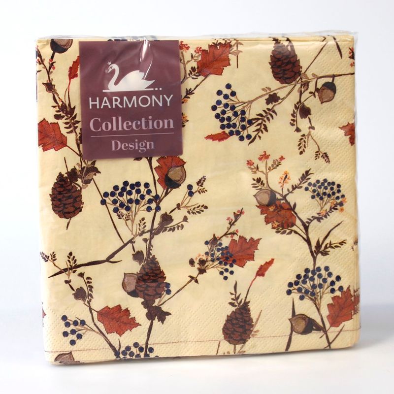 Napkins Autumn Flowers 20pk 33x33cm