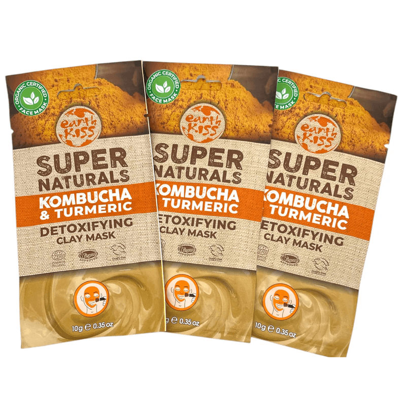 Earth Kiss Detoxifying Clay Mask 12pk | Kombucha & Turmeric clay mask