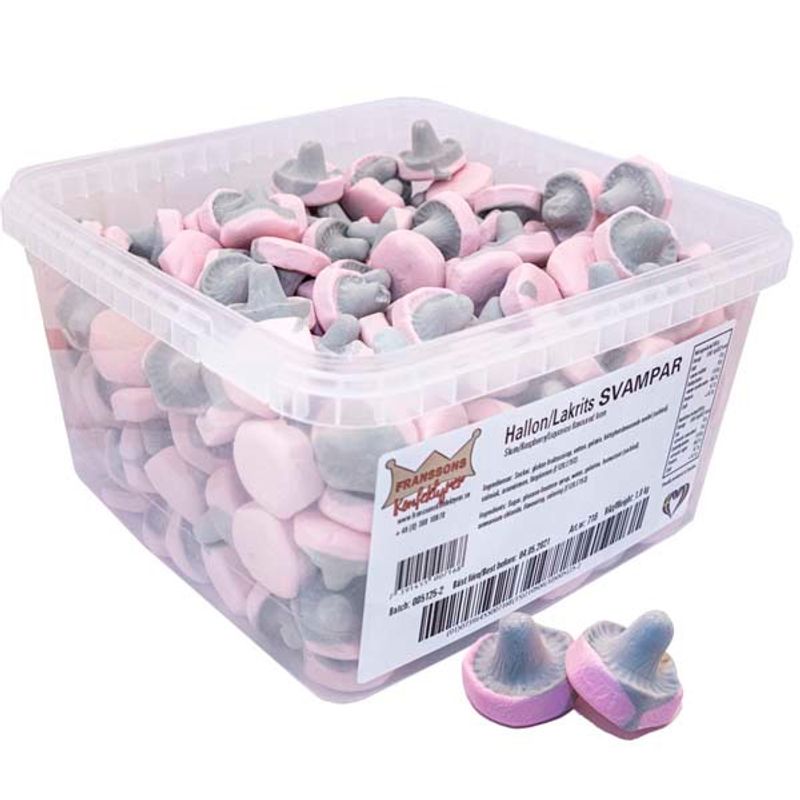 Franssons Skumsvamp Hallon/Lakrits 1kg