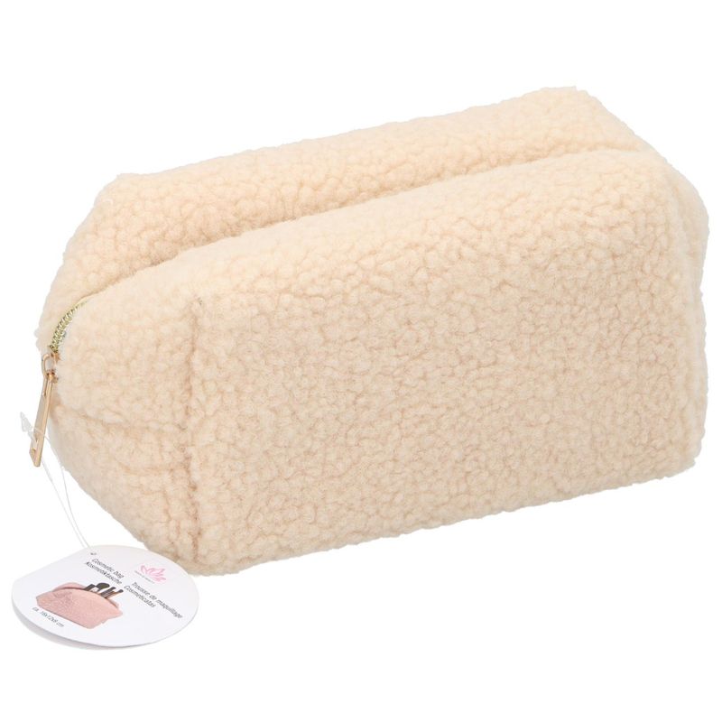 Teddy cosmetic bag 16x12x8cm | Soft makeup bag
