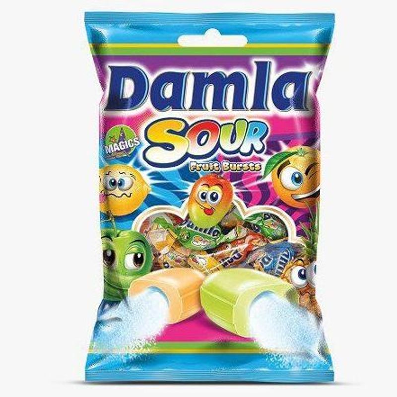 Damla Sour Fruit Caramel with Sour Core 200g
