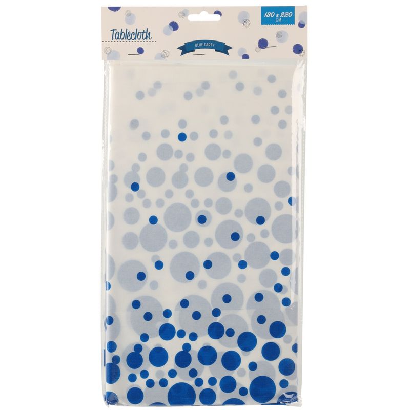 Tablecloth Plastic Blue 220x130cm