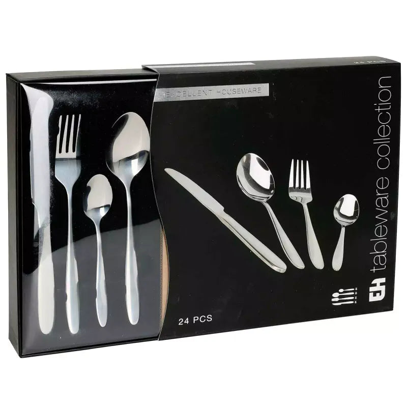 Cutlery set 24 pieces | Stainless steel | Excellent Houseware