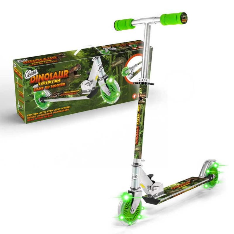 Sparkesykkel dinosaur med lysende hjul 5+