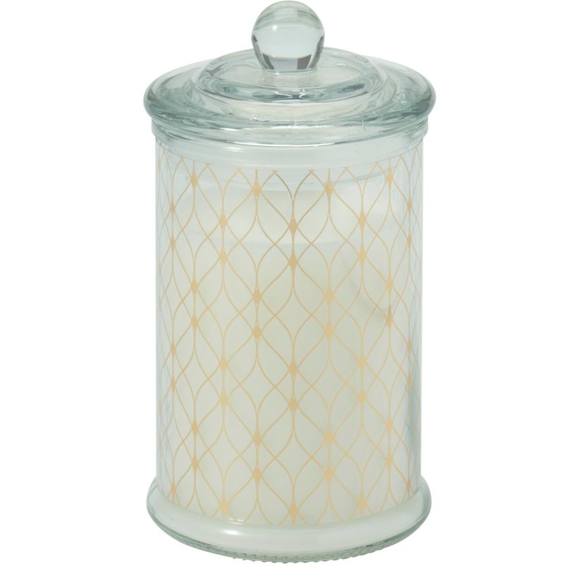 Duftlys i glasskrukke 14,5cm | 4 dufter med lokk | Perfekt julegave