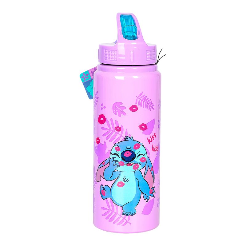 Stitch® Aluminium Drikkeflaske 730 ml | Rosa sportsflaske med motiv