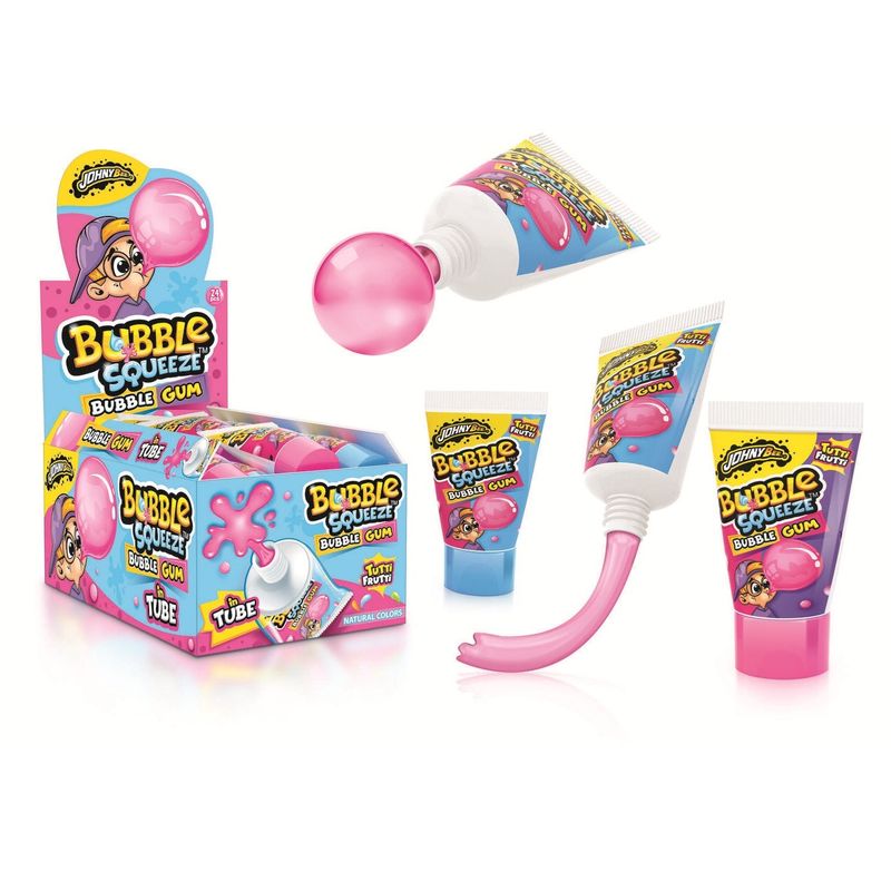 JohnyBee Bubble Squeeze 30g | Squeezeable bubble gum