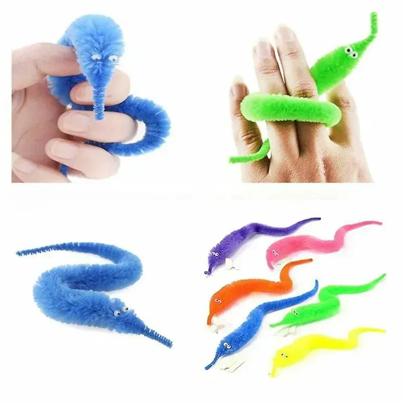 Magic worm fidget finger toy | Classic trick toy for kids and adults