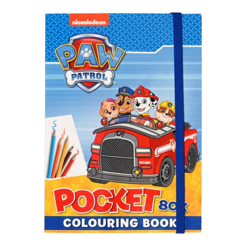 Paw Patrol pocket fargeleggingsbok 80 sider | 4 ass
