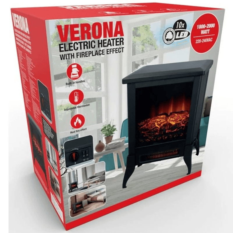 Alpina Electric Fireplace Verona | 2000W | Flame effect