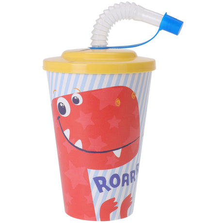 Drikkekopp med sugerør og lokk 400ml | Excellent Houseware