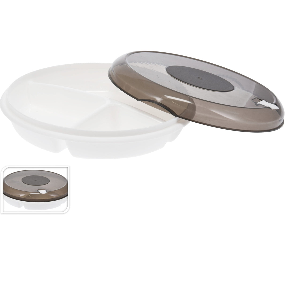 Inndelt Mikrotallerken med Lokk | Excellent Houseware