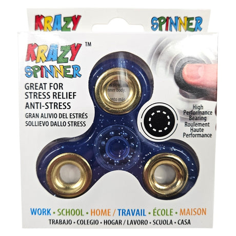 Krazy Spinner Fidget Spinner med Glitter | Velg Farge