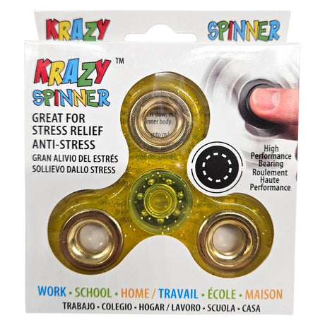 Krazy Spinner Fidget Spinner med Glitter | Velg Farge