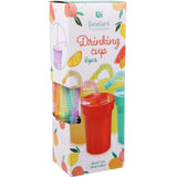 Drikkekopper med Sugerør 380ml 6pk | Excellent Houseware