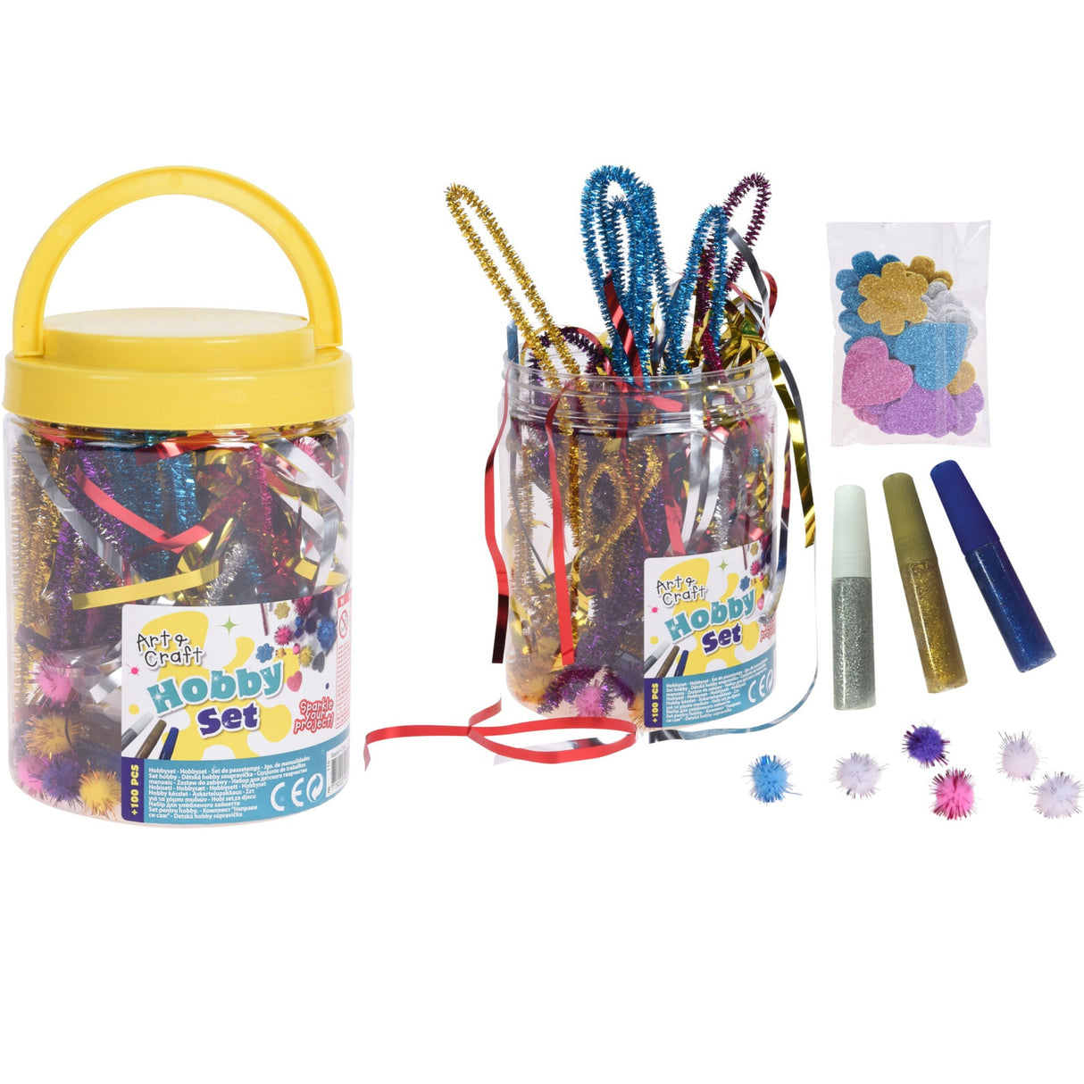 Hobbysett med 100 deler | Art & Craft