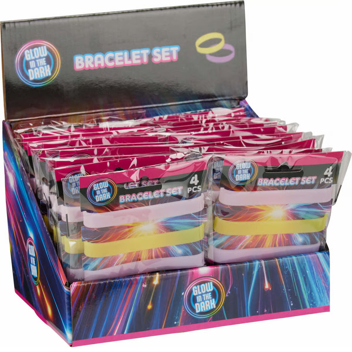 Selvlysende Armbånd 4pk | Glow in the dark