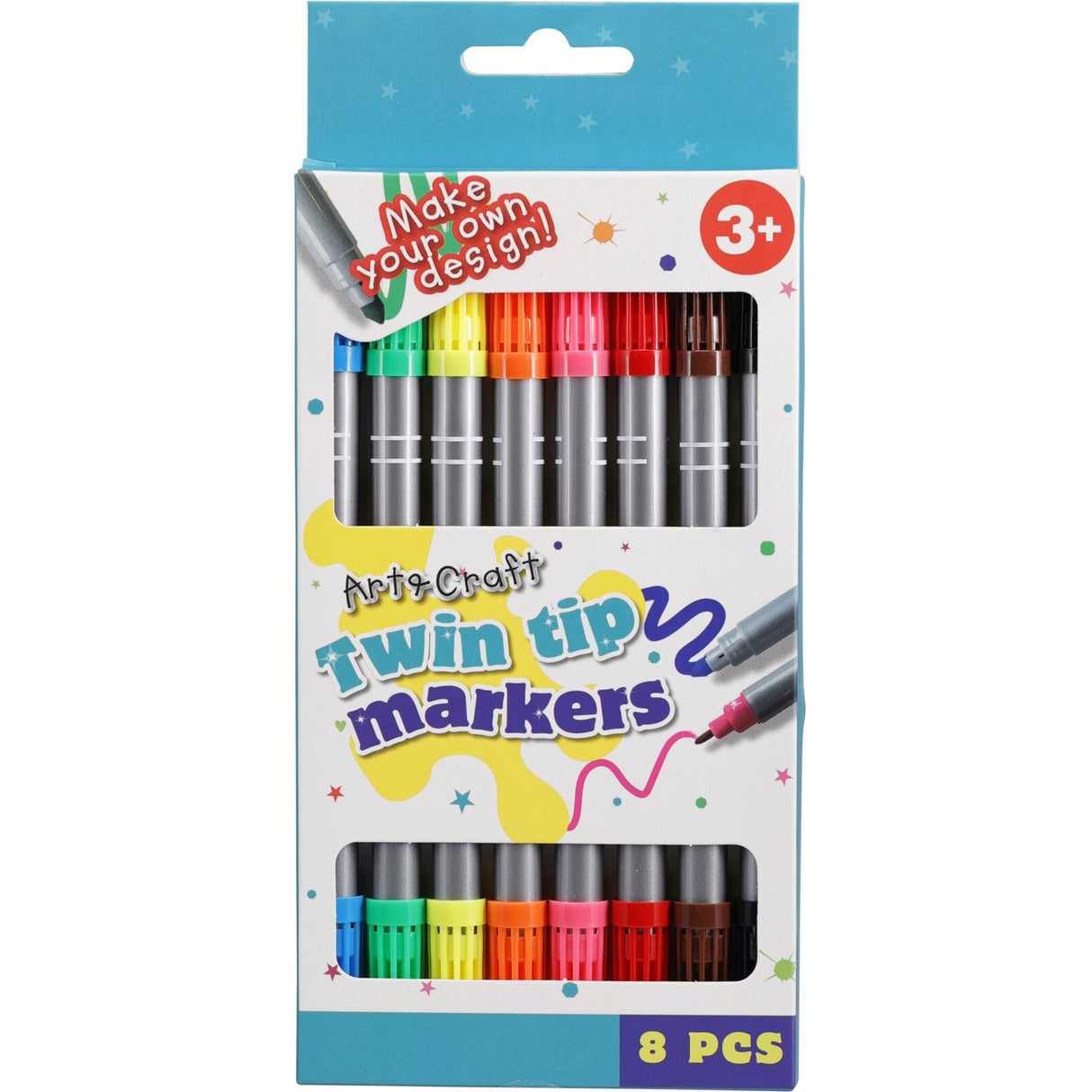 Dobbeltsidige tusjer 8 stk | Art & Craft